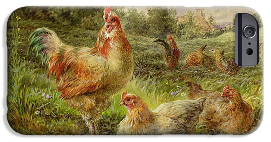 Cochin iPhone 6 Case featuring the painting Cochin China Fowls by George Hickin