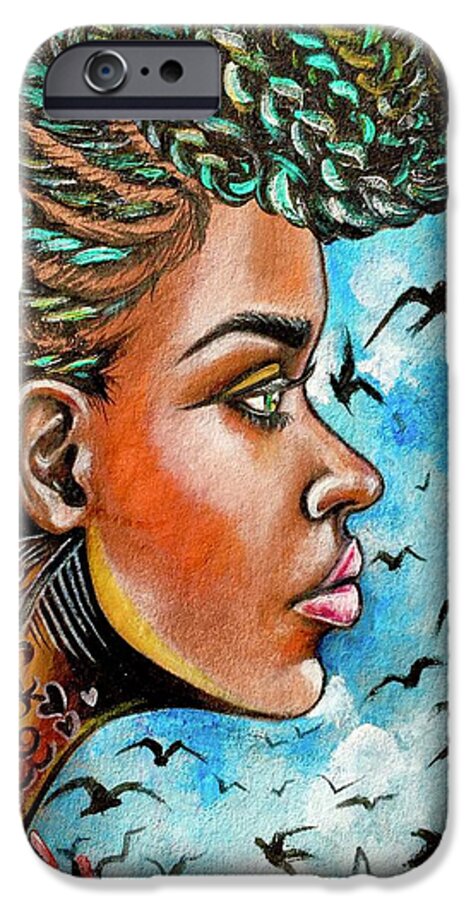 Ria iPhone 6 Case featuring the painting Crowned Royal by Artist RiA