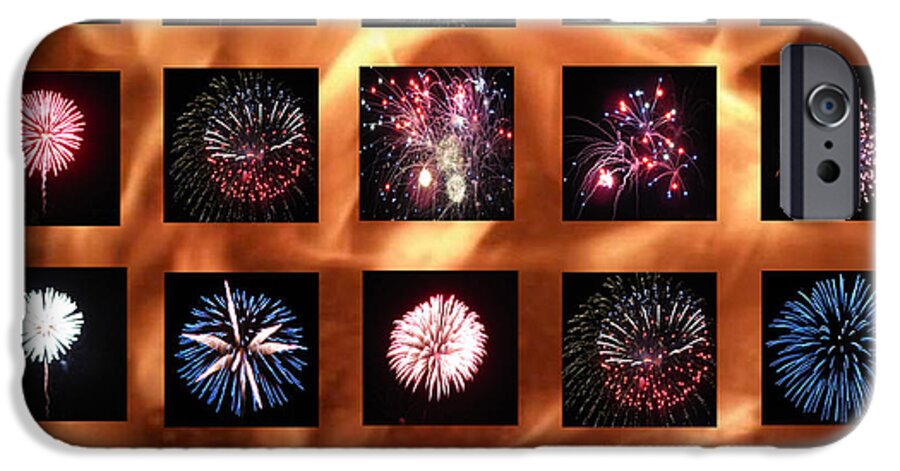 Fireworks Dover New Hampshire 4th Of July Independence Day iPhone 6 Case featuring the photograph Fireworks Collage by Richard Griffis