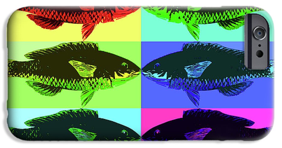 Fish Pop Art iPhone 6 Case featuring the digital art Fish Dinner Pop Art by Nancy Merkle