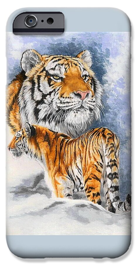 Big Cats iPhone 6 Case featuring the mixed media Forceful by Barbara Keith