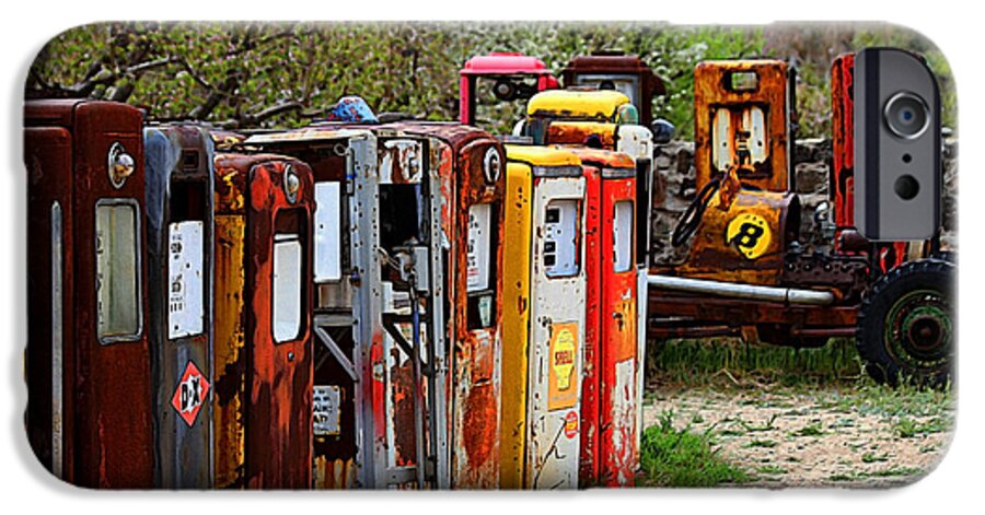 New Mexico iPhone 6 Case featuring the photograph Gas Pump Conga Line in New Mexico by Catherine Sherman
