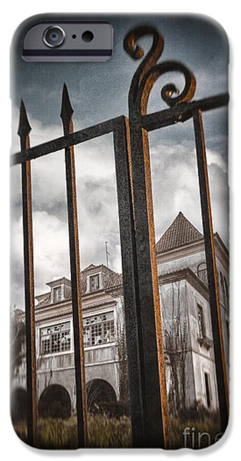 Fence iPhone 6 Case featuring the photograph Gate to Haunted House by Carlos Caetano