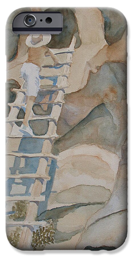 Ruins iPhone 6 Case featuring the painting Ladder to the Past by Jenny Armitage