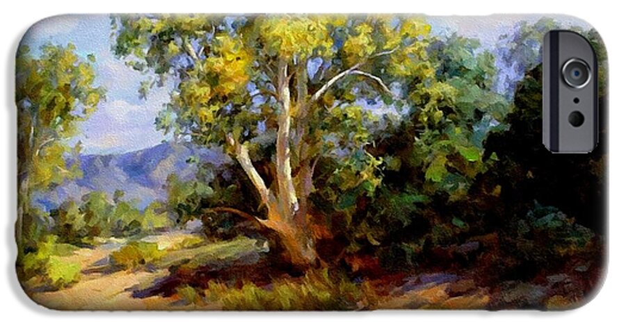 Announcement iPhone 6 Case featuring the painting Landscape For James And Maureen St. Clair-Wicker H B by Gert J Rheeders