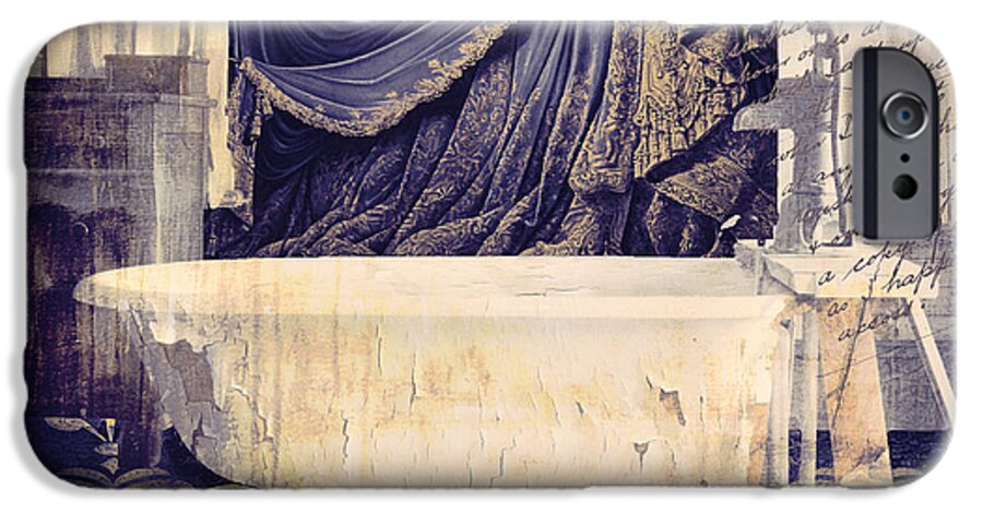 Bathtub iPhone 6 Case featuring the painting Le Bain Bleue by Mindy Sommers