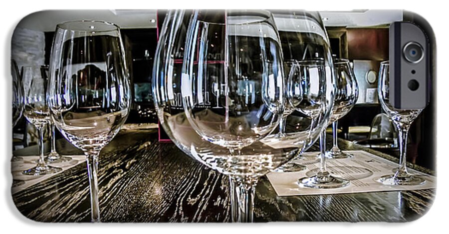 Wine Glasses iPhone 6 Case featuring the photograph Let The Wine Tasting Begin by Julie Palencia