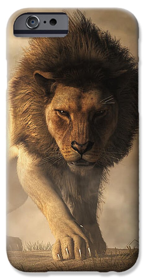 Lion iPhone 6 Case featuring the digital art Lion by Daniel Eskridge