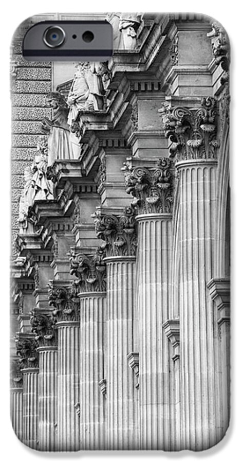 Architecture iPhone 6 Case featuring the photograph Louvre Pillars, Paris, 2015 by Hitendra SINKAR