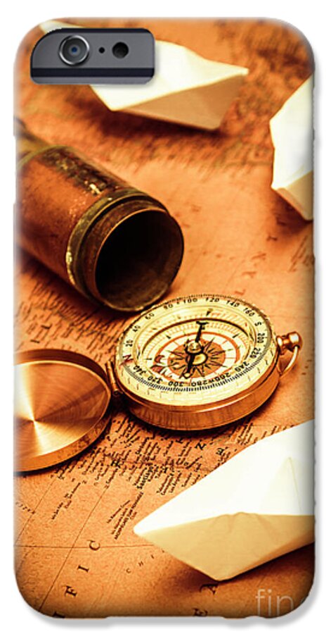 Vintage iPhone 6 Case featuring the photograph Maps and bearings by Jorgo Photography