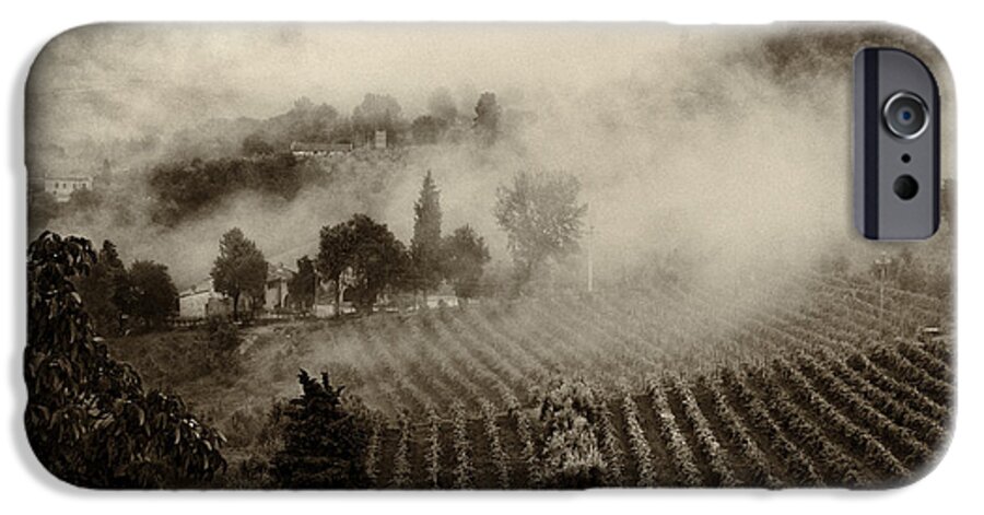Tuscany iPhone 6 Case featuring the photograph Misty morning by Silvia Ganora
