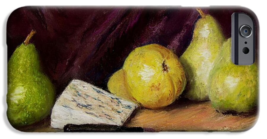 Still Life iPhone 6 Case featuring the pastel Pears and Cheese by Jack Skinner