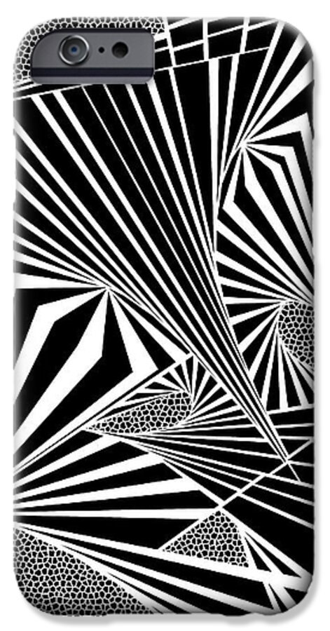 Dynamic Black And White iPhone 6 Case featuring the painting Rights by Douglas Christian Larsen