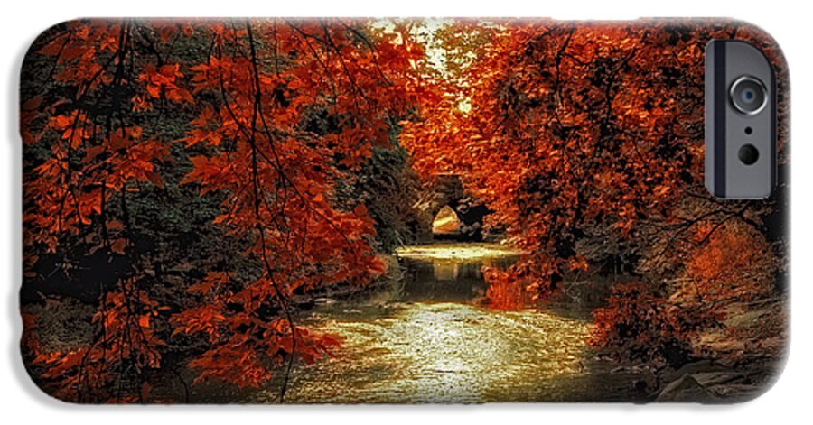 Autumn iPhone 6 Case featuring the photograph Riverbank Red by Jessica Jenney