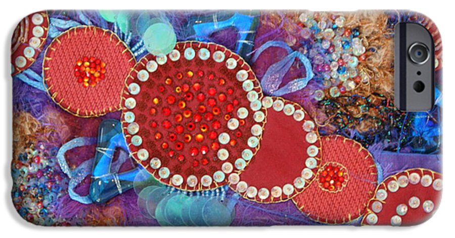  iPhone 6 Case featuring the mixed media Ruby Slippers 1 by Judy Henninger