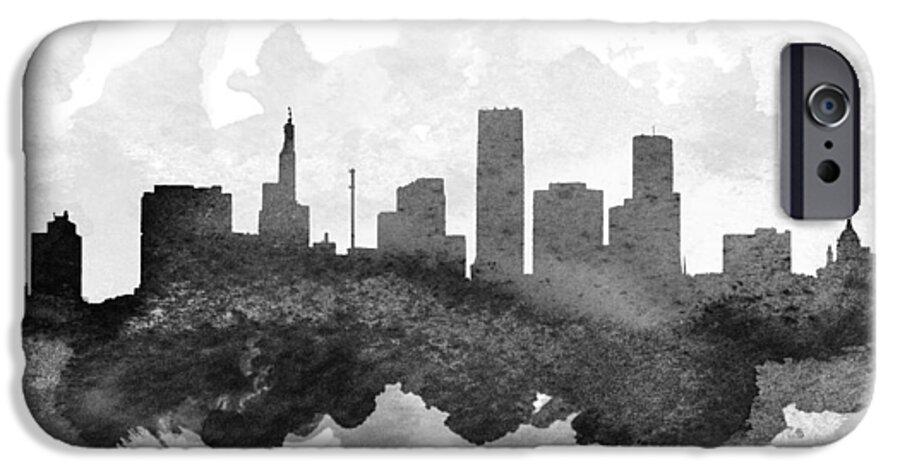 Saint Paul iPhone 6 Case featuring the painting Saint Paul Cityscape 11 by Aged Pixel