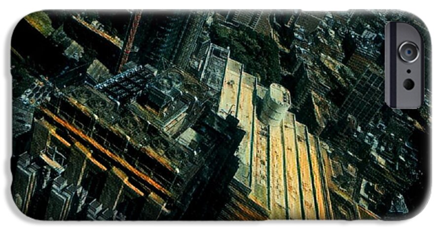 New York City iPhone 6 Case featuring the digital art Skewed View by Gina Callaghan