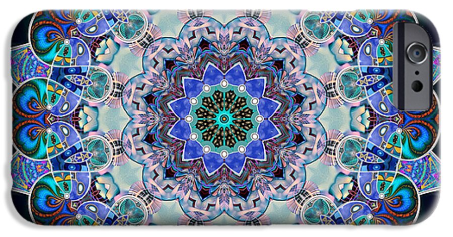  iPhone 6 Case featuring the digital art The Blue Collective 05c by Wendy J St Christopher