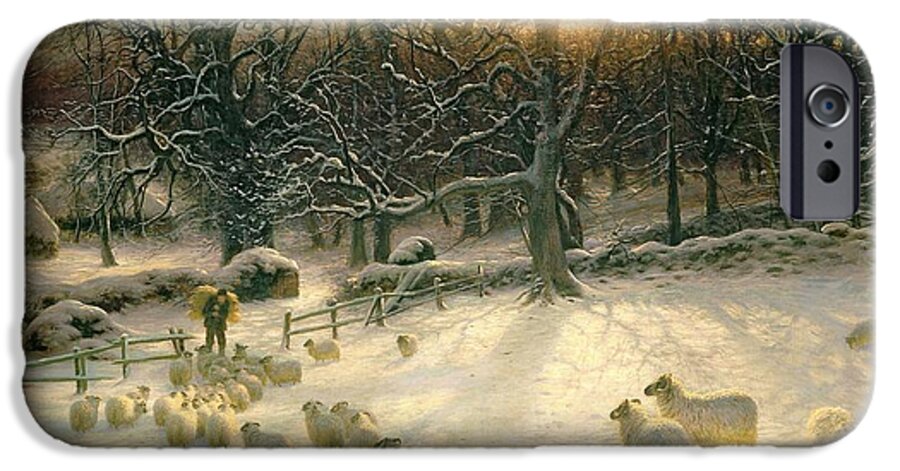 Winter iPhone 6 Case featuring the painting The Shortening Winters Day is Near a Close by Joseph Farquharson