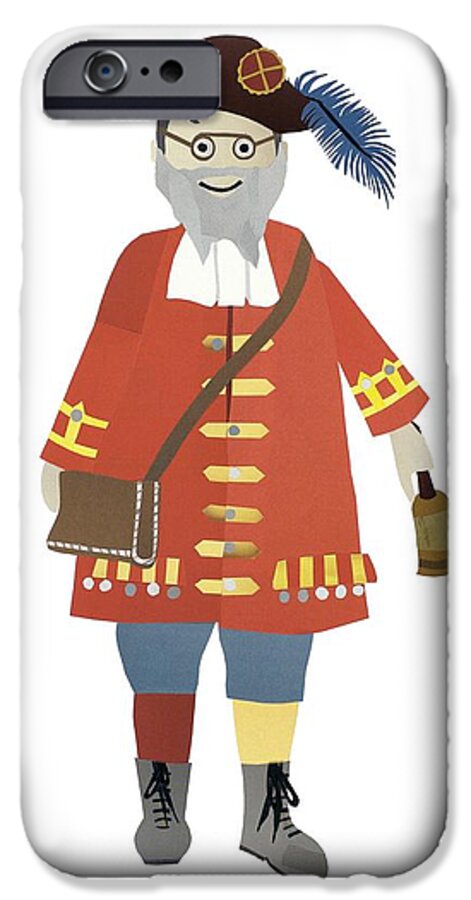 Town Crier iPhone 6 Case featuring the drawing Town Crier by Isoebl Barber