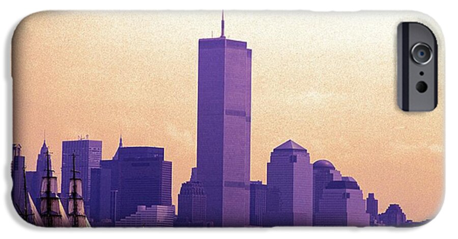 500th Anniversary Of Columbus Discovering America Portuguese Tall Ship Twin Towers Wtc New York City iPhone 6 Case featuring the photograph 500th Anniversary of Columbus Discovering America Portuguese Tall Ship Twin Towers WTC New York City by Antonio Martinho