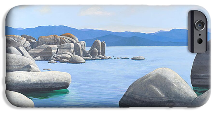 Lake Tahoe iPhone 6 Case featuring the painting Rocky Cove on Lake Tahoe by Frank Wilson