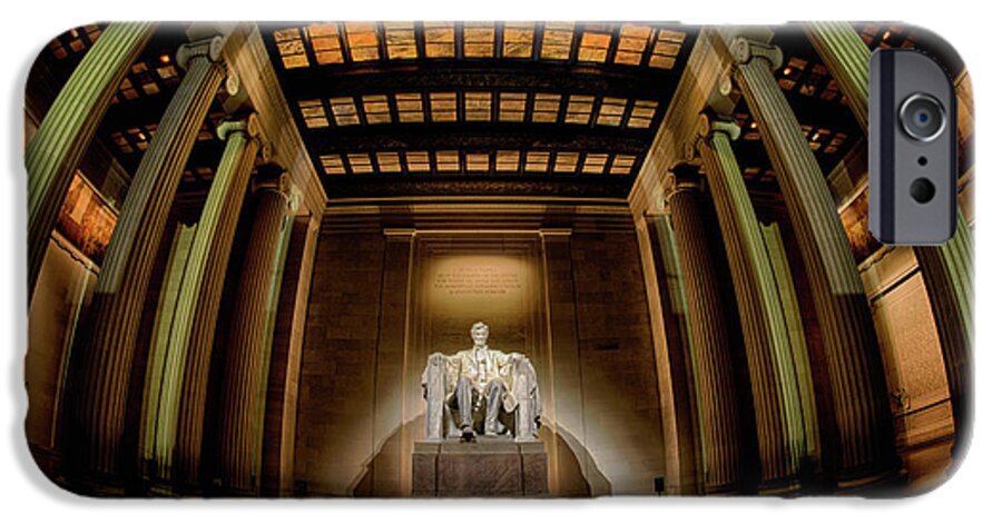 Abraham Lincoln iPhone 6 Case featuring the photograph Inside the Lincoln Memorial by Jerry Fornarotto