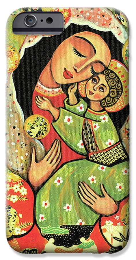 Mother And Child iPhone 6 Case featuring the painting Madonna and Child by Eva Campbell