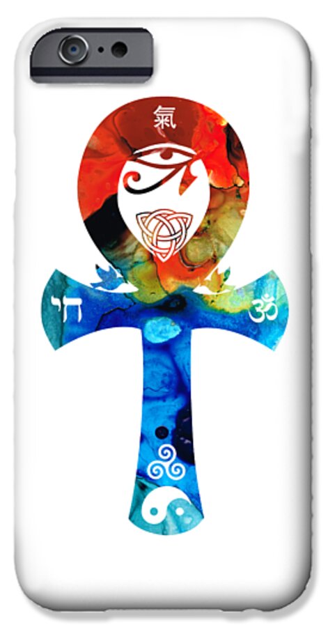 Unity iPhone 6 Case featuring the painting Unity 16 - Spiritual Artwork by Sharon Cummings