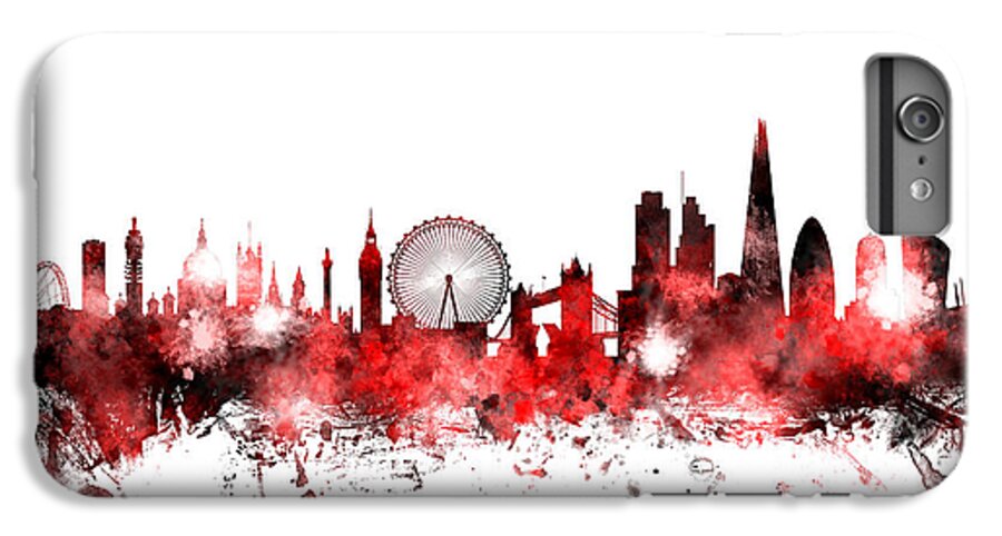 London iPhone 6 Plus Case featuring the digital art London England Skyline #14 by Michael Tompsett