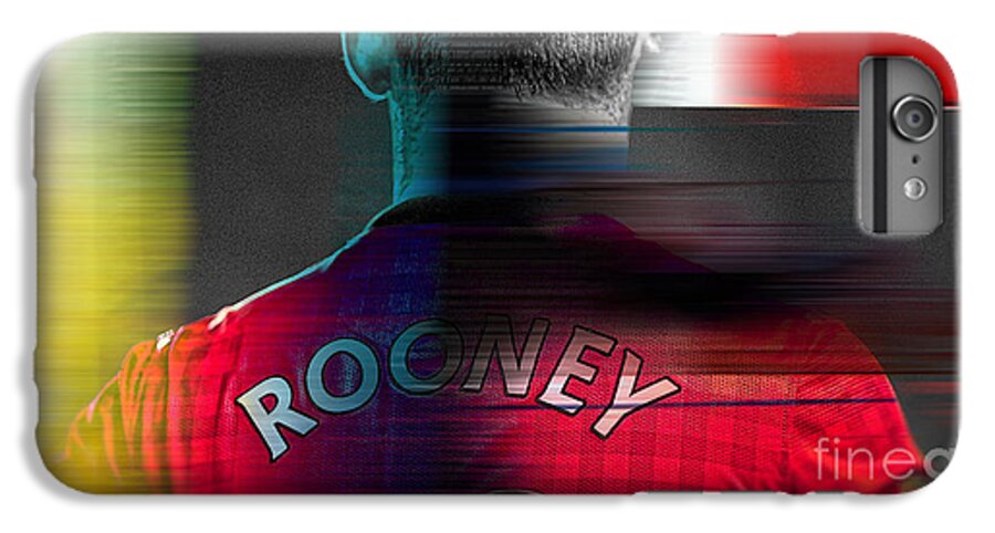 Wayne Rooney Paintings iPhone 6 Plus Case featuring the mixed media Wayne Rooney #2 by Marvin Blaine