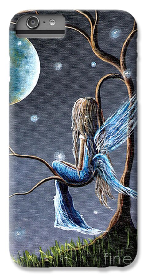 Fairies iPhone 6 Plus Case featuring the painting Fairy Art Print - Original Artwork by Moonlight Art Parlour