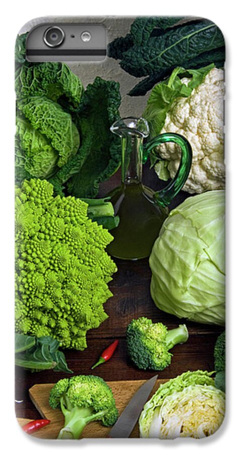 Agriculture iPhone 6 Plus Case featuring the photograph Cabbages -clockwise- Broccoli by Nico Tondini