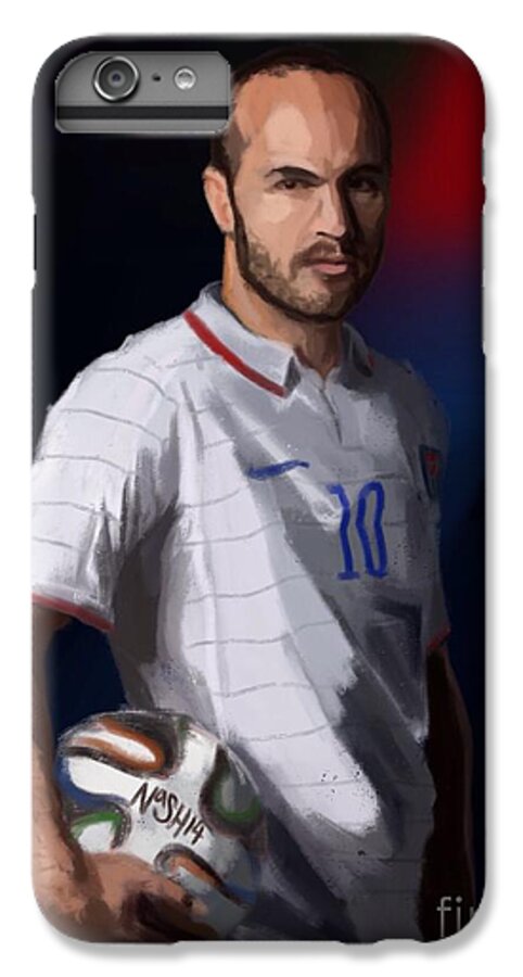 Landon iPhone 6 Plus Case featuring the painting Captain America by Jeremy Nash