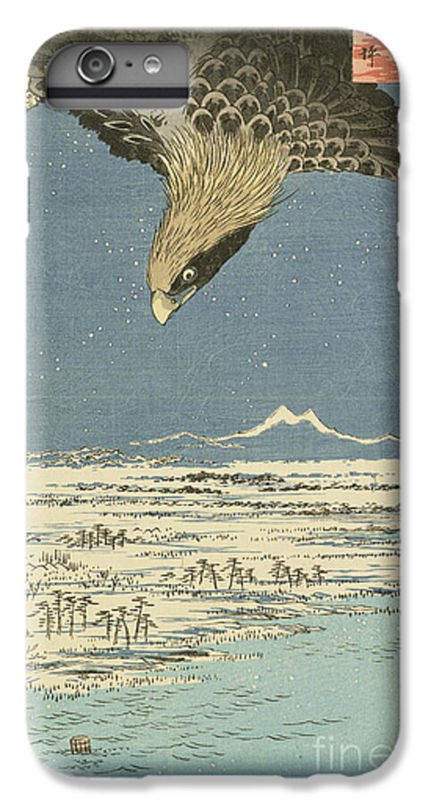 Japan iPhone 6 Plus Case featuring the painting Eagle Over One Hundred Thousand Acre Plain at Susaki by Hiroshige