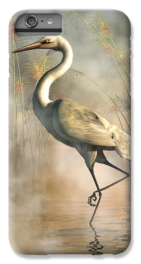 Egret iPhone 6 Plus Case featuring the digital art Egret by Daniel Eskridge