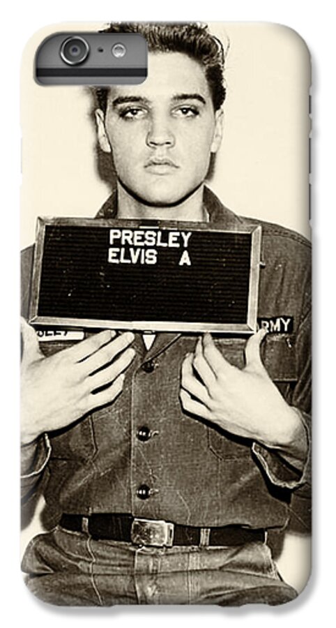 Elvis iPhone 6 Plus Case featuring the photograph Elvis Presley - Mugshot by Digital Reproductions