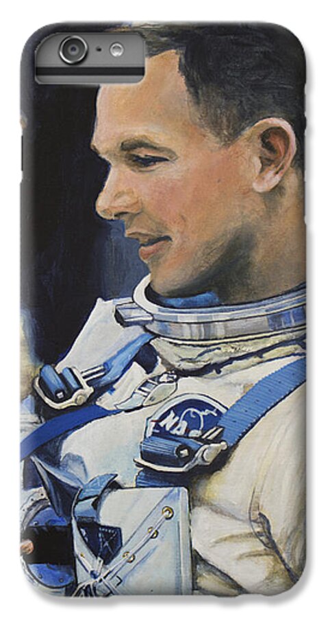 Nasa iPhone 6 Plus Case featuring the painting Gemini VIII Dave Scott by Simon Kregar