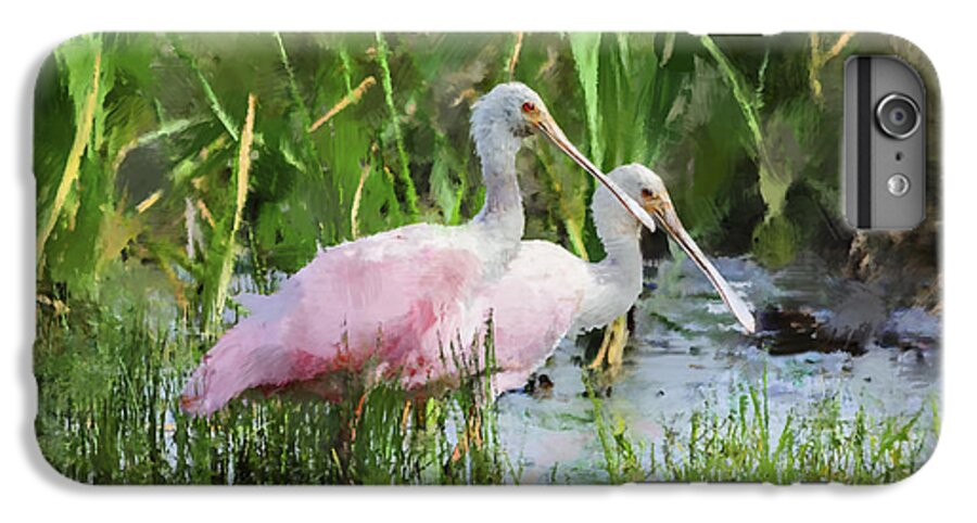 Roaseate Spoonbills iPhone 6 Plus Case featuring the photograph In The Bayou #3 by Betty LaRue