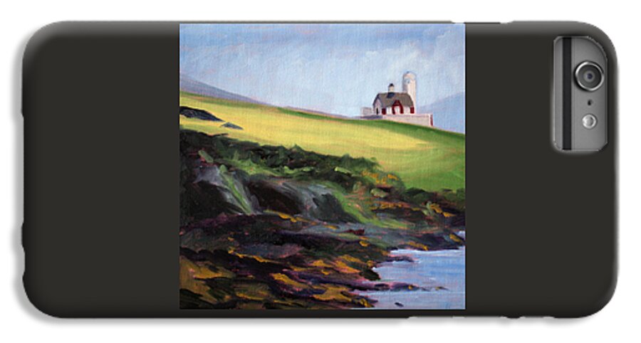 Ireland iPhone 6 Plus Case featuring the painting Irish Lighthouse by Nancy Merkle