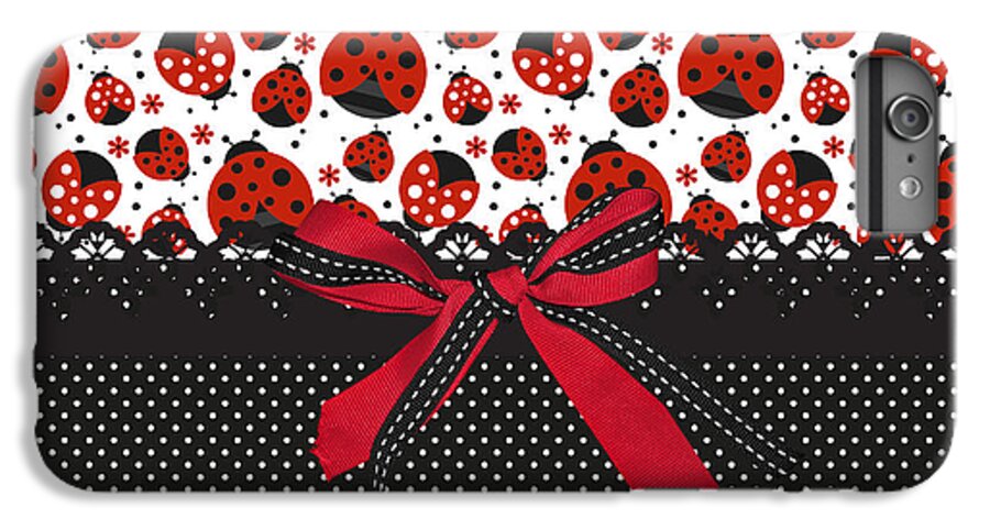 Ladybugs iPhone 6 Plus Case featuring the digital art Ladybug Energy by Debra Miller