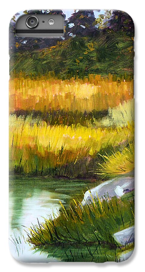 Oregon iPhone 6 Plus Case featuring the painting Marsh by Nancy Merkle