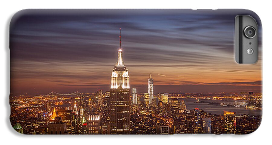 Nyc iPhone 6 Plus Case featuring the photograph New York City Skyline and Empire State Building at Dusk by Vivienne Gucwa
