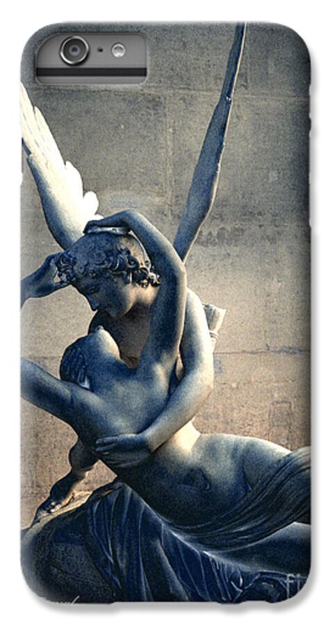 Paris iPhone 6 Plus Case featuring the photograph Paris Eros and Psyche Romantic Lovers - Paris In Love Eros and Psyche Louvre Sculpture by Kathy Fornal
