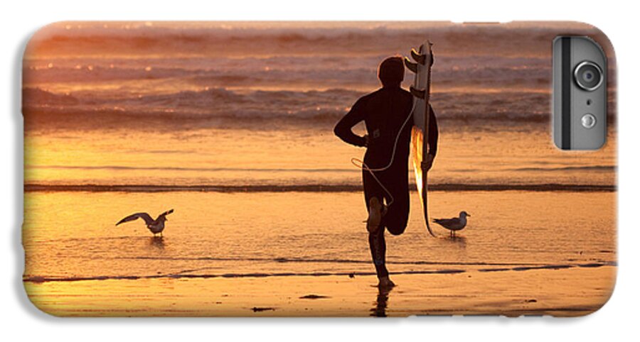 Sunset iPhone 6 Plus Case featuring the photograph Running to surf by Nathan Rupert