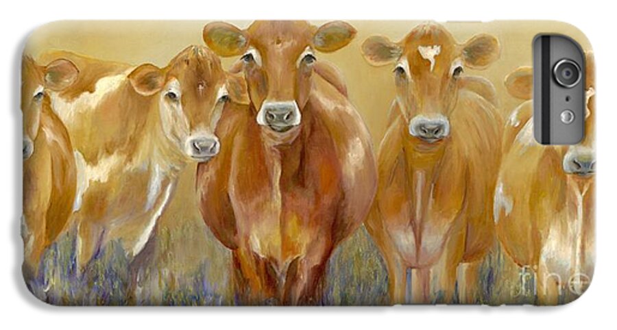 Cow iPhone 6 Plus Case featuring the painting The Morning Moo by Catherine Davis