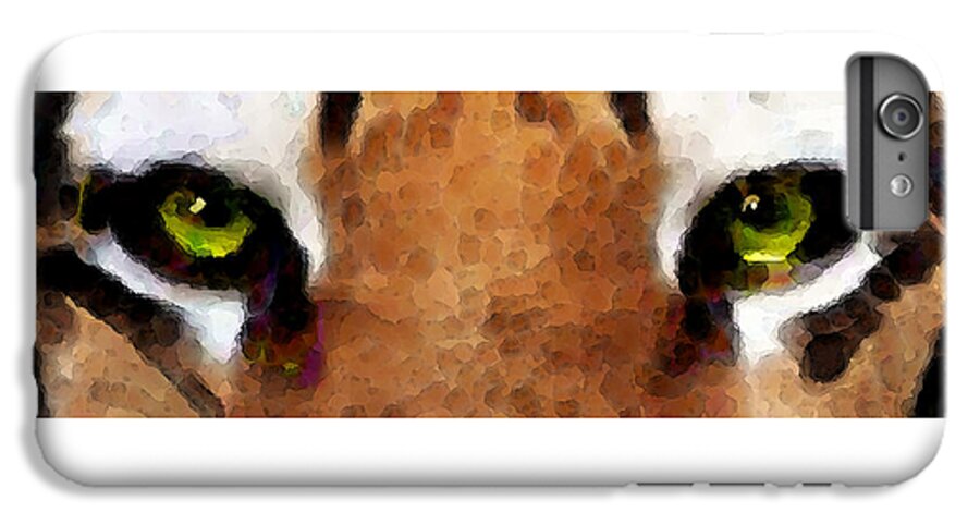 Tiger iPhone 6 Plus Case featuring the painting Tiger Art - Hungry Eyes by Sharon Cummings