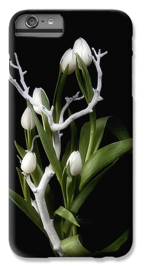 Arrangement iPhone 6 Plus Case featuring the photograph Tulips in Tree Branch Still Life by Tom Mc Nemar