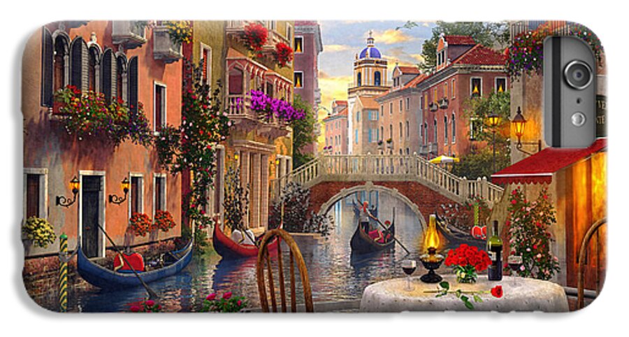 Dominic Davison iPhone 6 Plus Case featuring the digital art Venice Al fresco by MGL Meiklejohn Graphics Licensing
