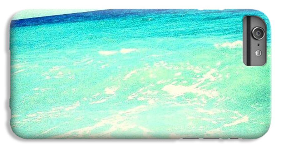 Blue iPhone 6 Plus Case featuring the photograph #ocean #plain #myrtlebeach #edit #blue by Katie Williams